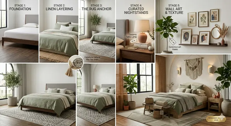Step by step guide to styling a bedroom like a designer in 5 clear steps