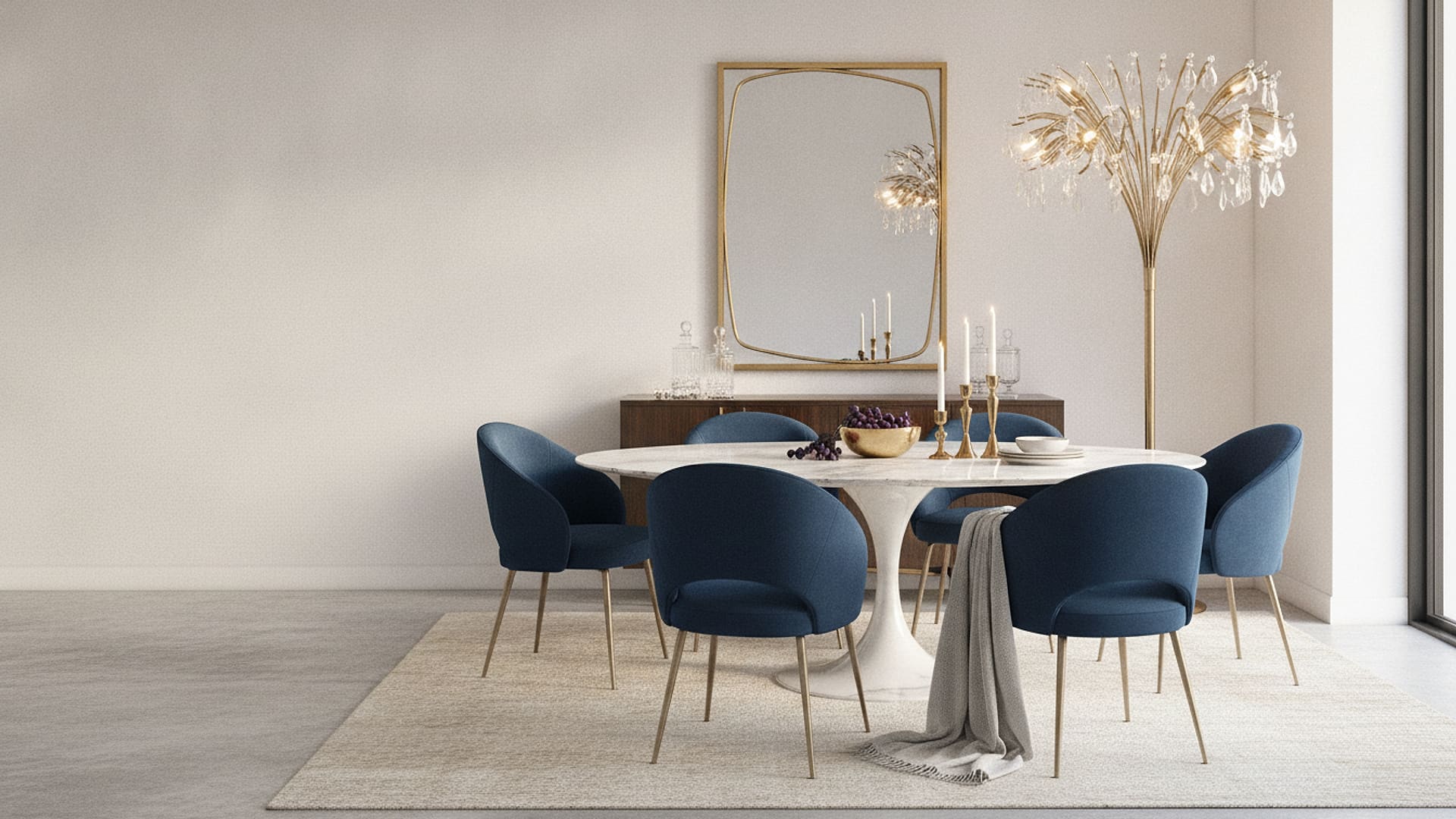 Chandelier-Style Statement Floor Lamp styled in a room