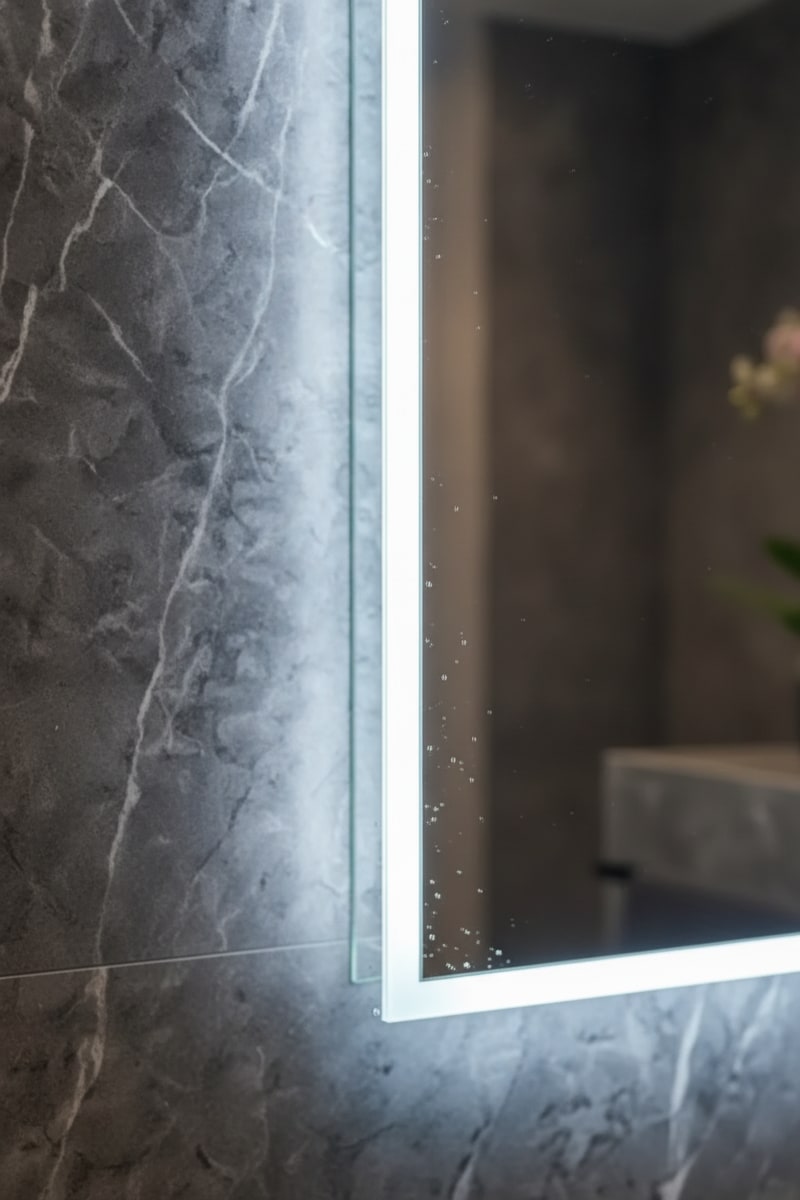 Backlit Bathroom LED Mirror styled in a room