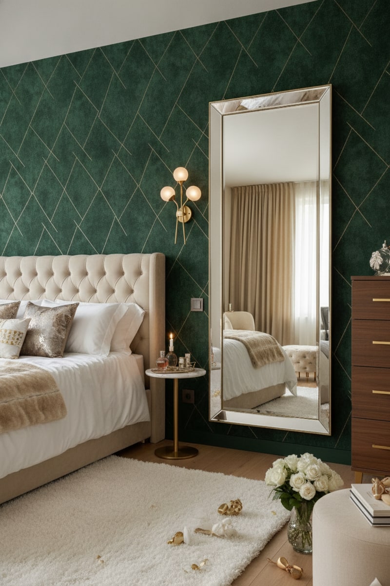 Beveled Full-Length Bedroom Mirror view 3