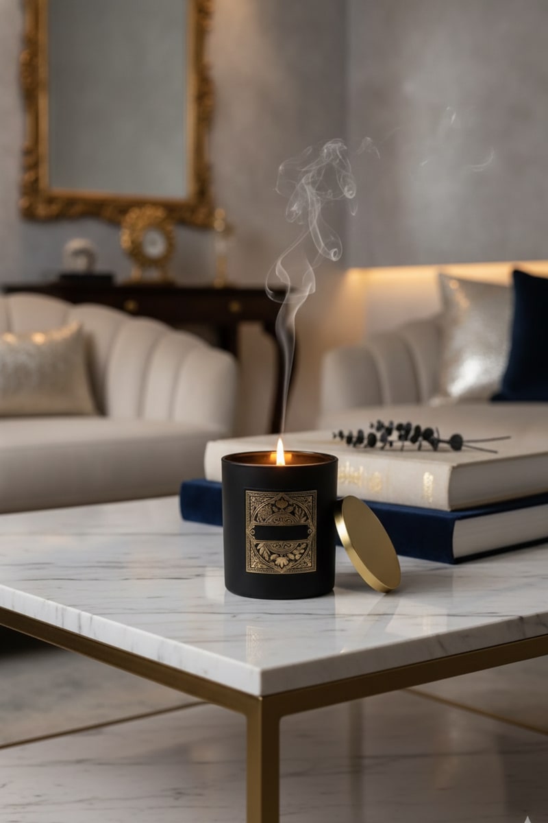 Black & Gold Luxury Scented Candle view 3