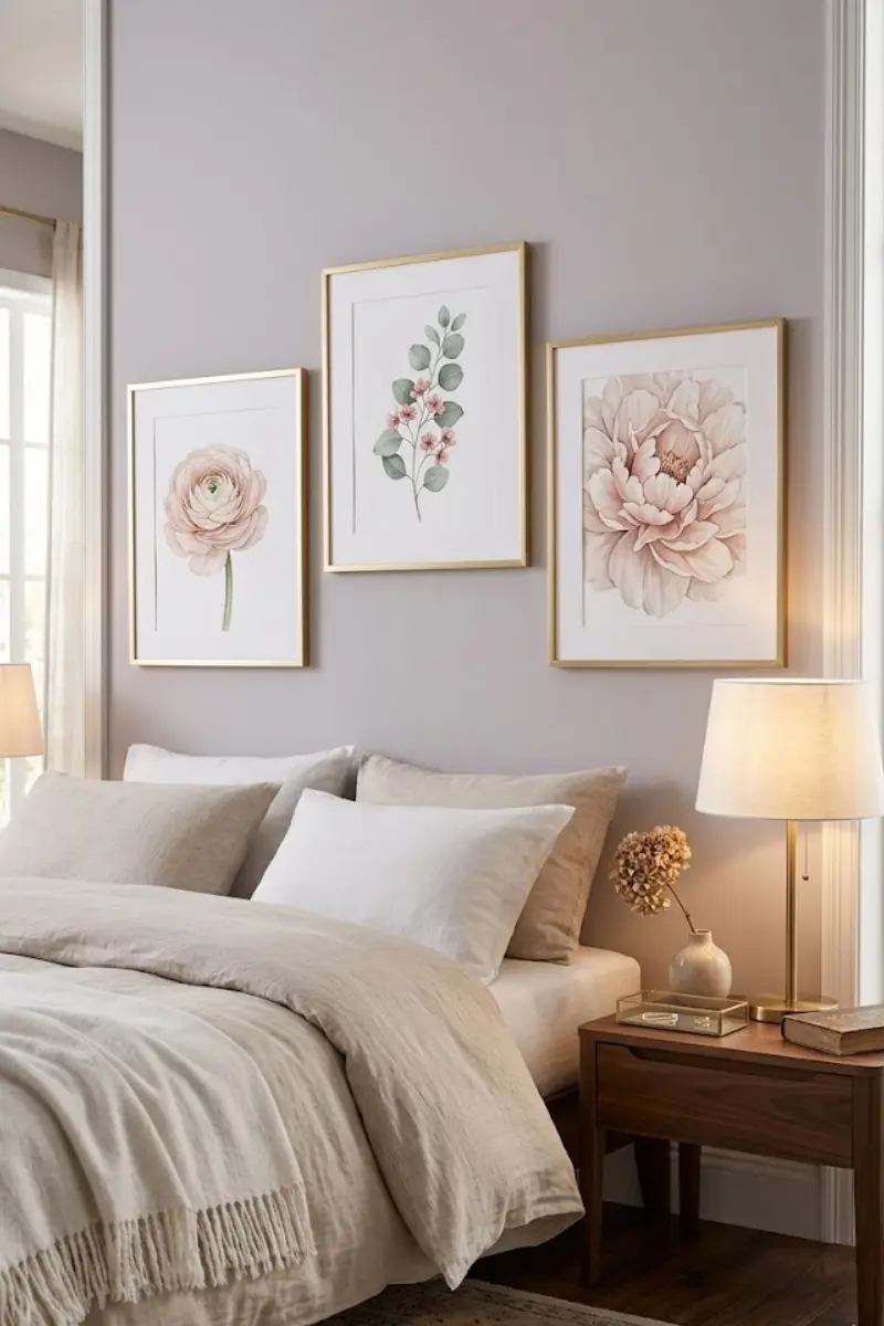 Blush Floral Framed Art Print Set