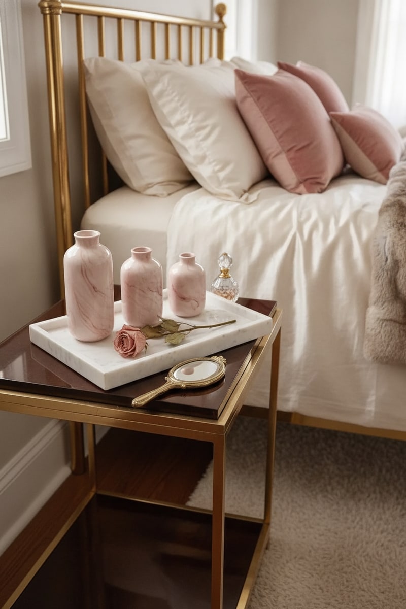 Blush Marble Bud Vase Set of Three view 3