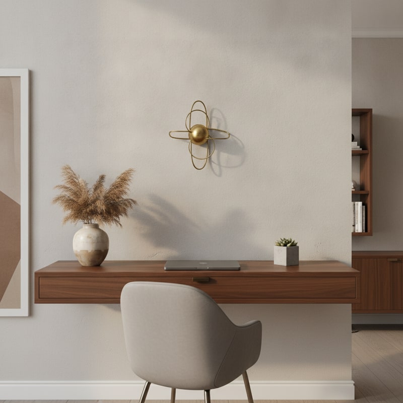 Small Brass Wire Wall Sculpture view 3