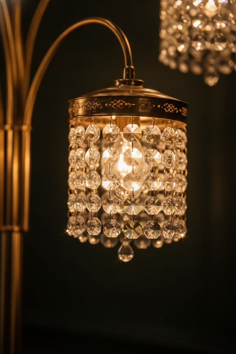 Chandelier-Style Statement Floor Lamp styled in a room