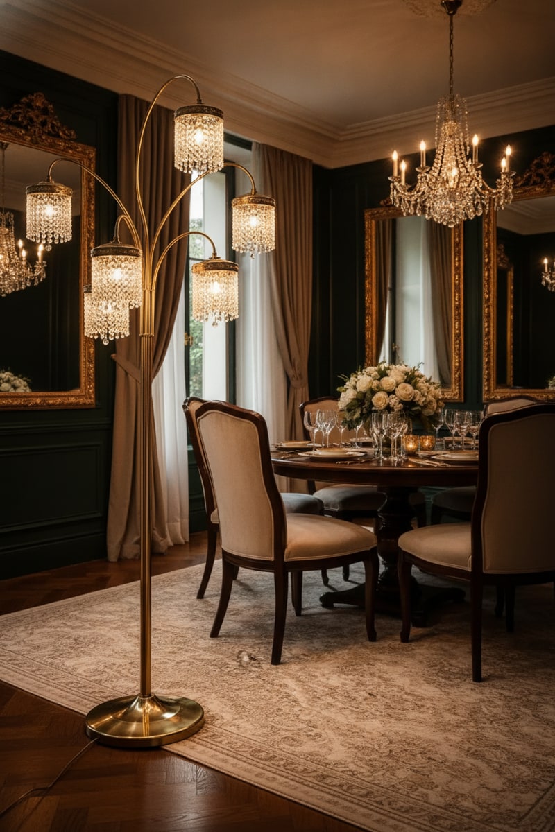 Chandelier-Style Statement Floor Lamp view 3