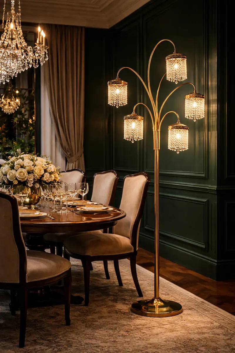 Chandelier-Style Statement Floor Lamp
