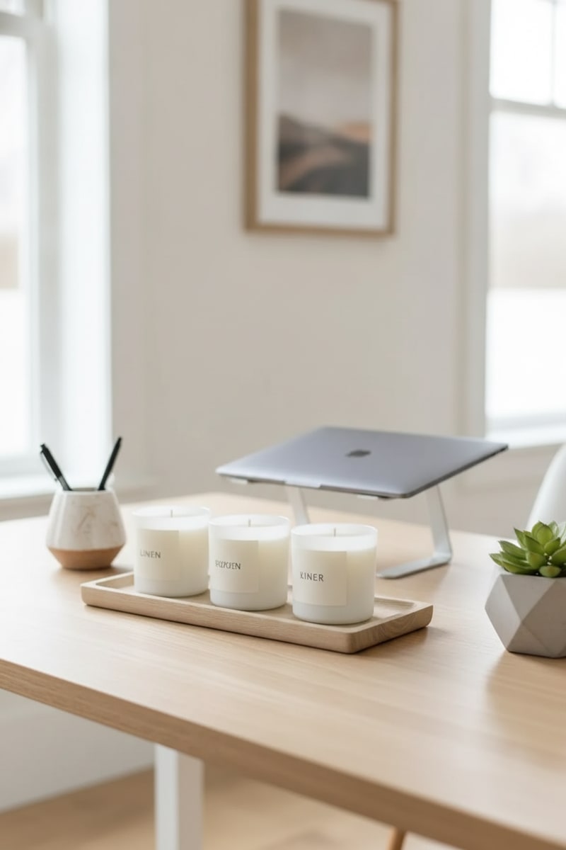 Clean Scent Minimalist Soy Candle Trio view 3