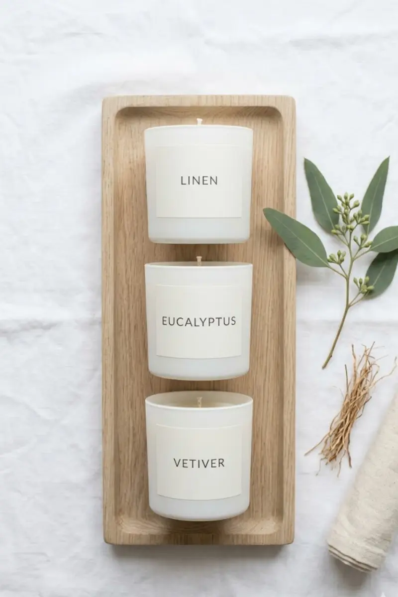 Clean Scent Minimalist Soy Candle Trio