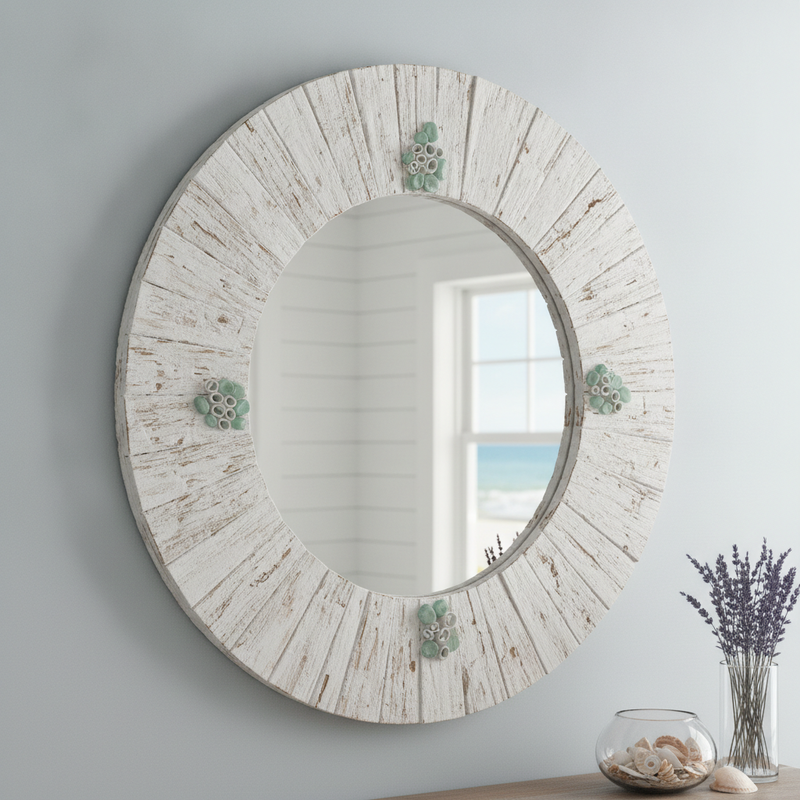 Coastal Driftwood Bathroom Mirror