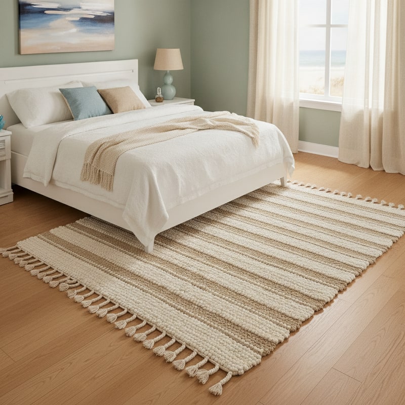 Coastal Ivory Jute and Cotton Blend Rug view 3