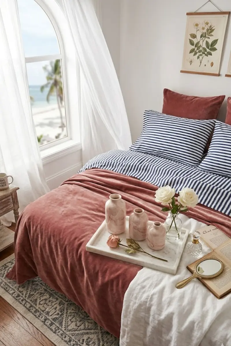 Coastal Stripe Percale Sheet Set