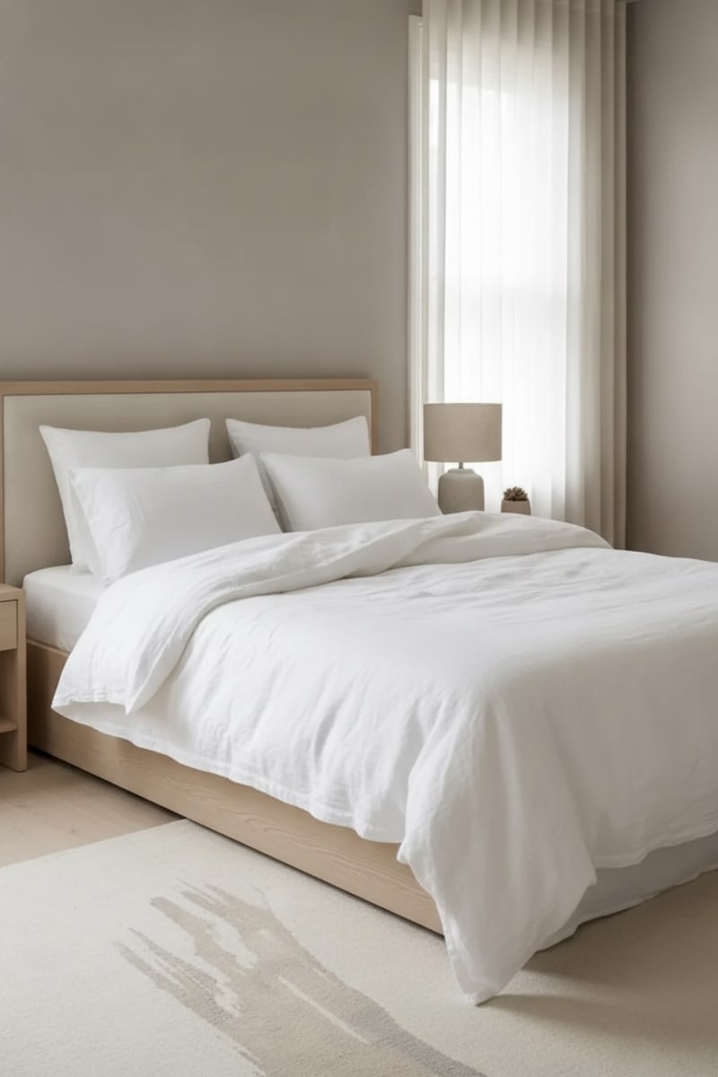 Cream Minimalist Abstract Area Rug view 3