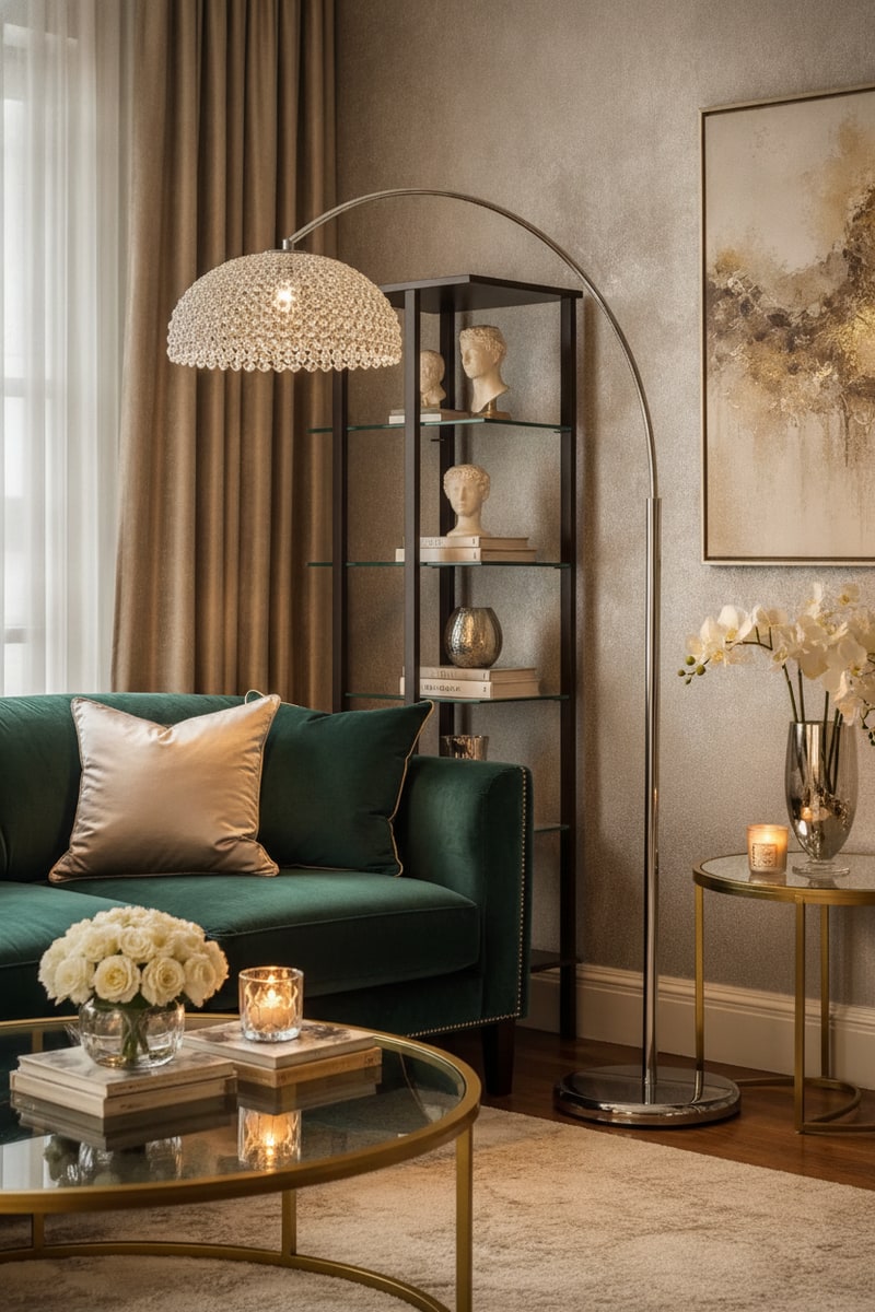 Crystal Arc Floor Lamp view 3