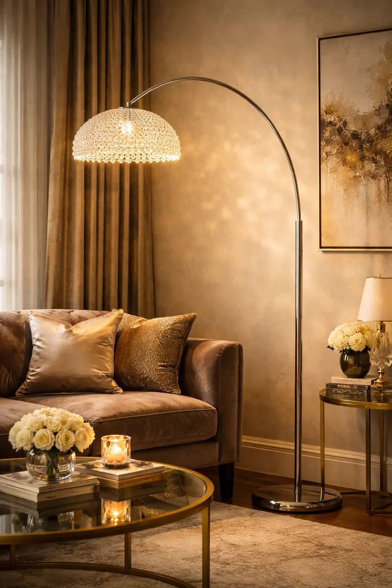 Crystal Arc Floor Lamp