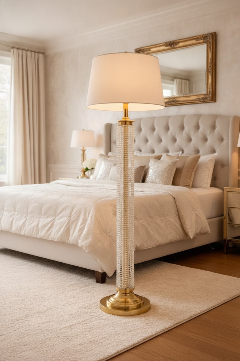 Crystal Beaded Column Floor Lamp view 3