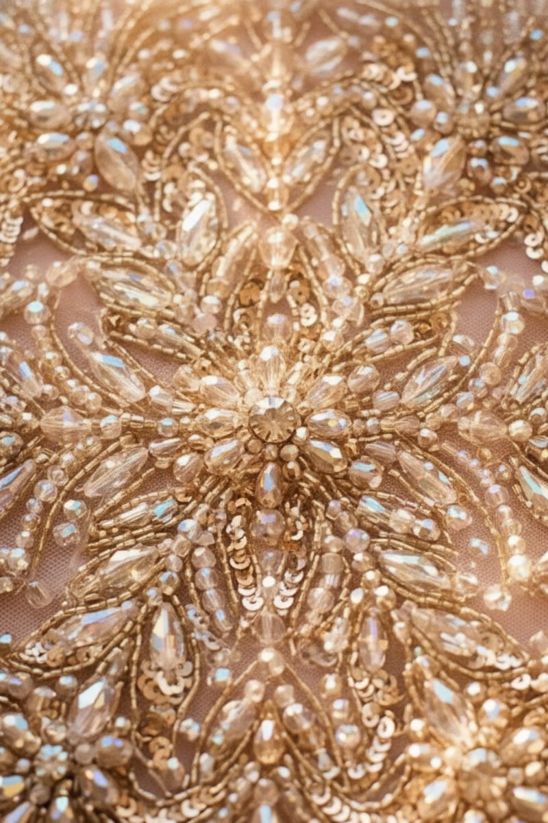 Crystal Beaded Decorative Wall Art Panel styled in a room