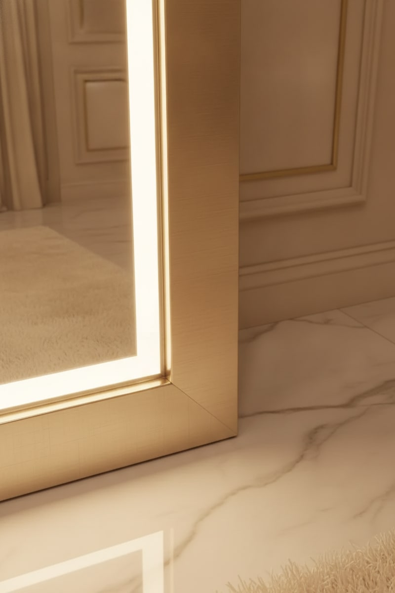 Full-Length LED Lighted Mirror styled in a room