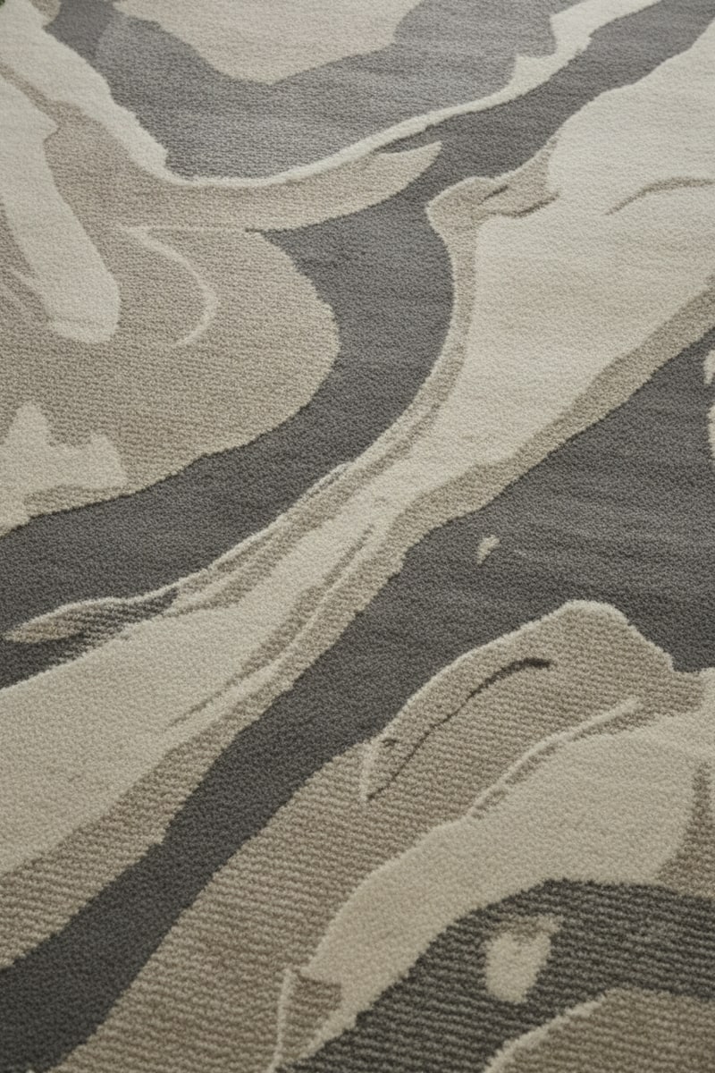 Geometric Polypropylene Low-Pile Dining Room Rug view 2