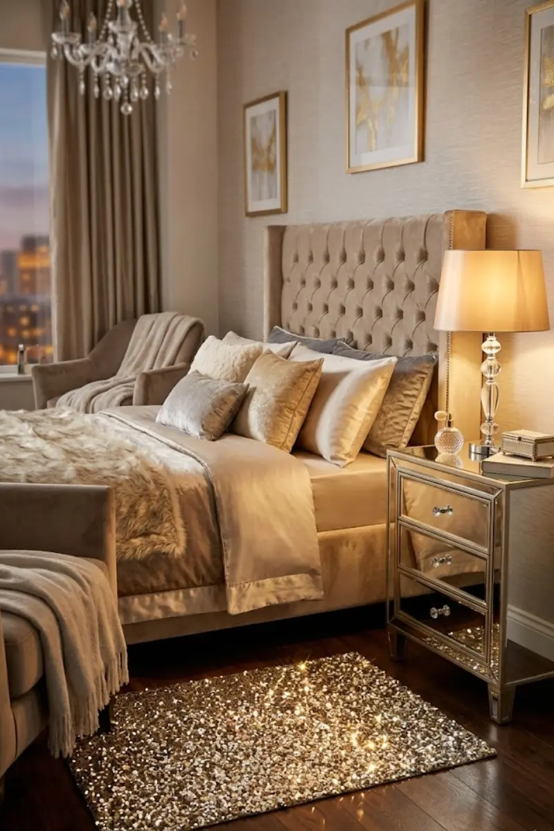 Glam Sequin Metallic Accent Rug