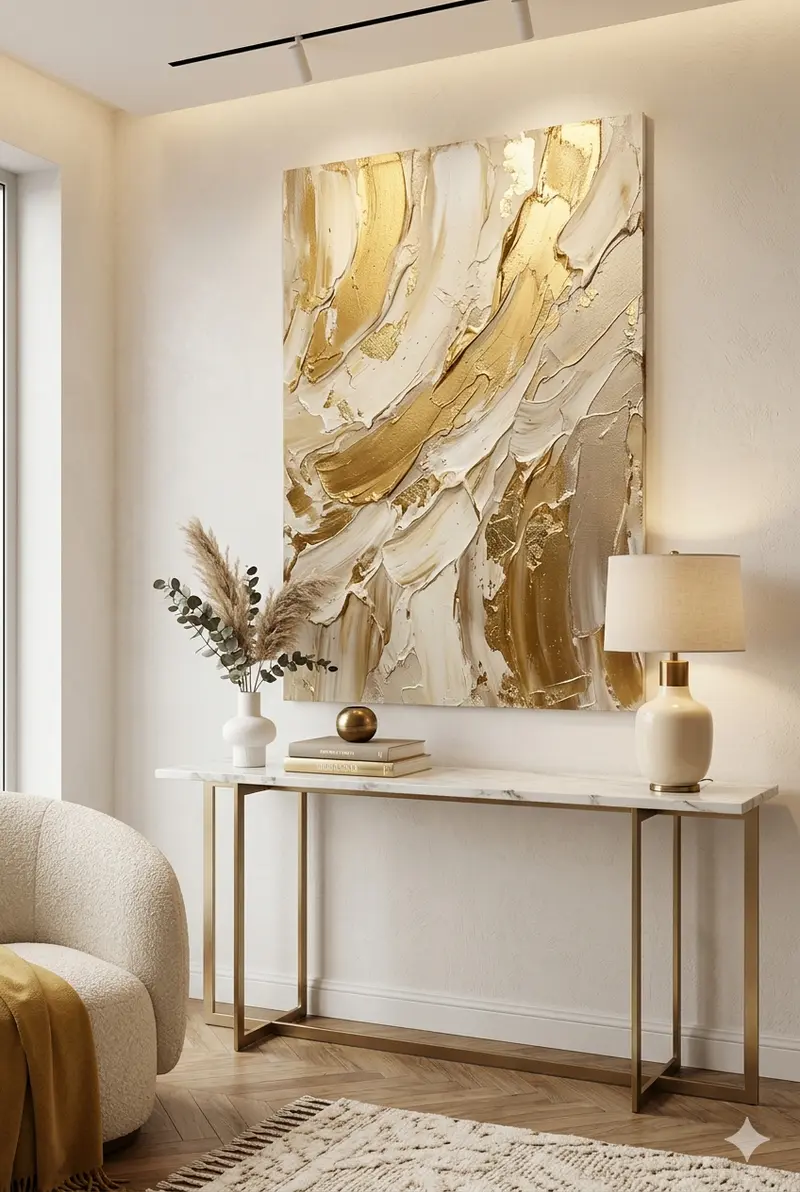 Gold Abstract Canvas Wall Art