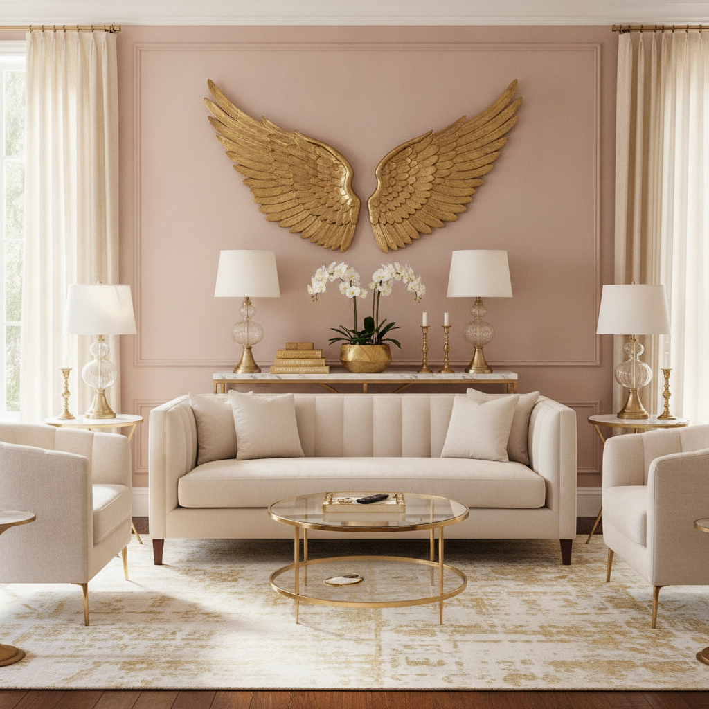 Gold Angel Wing Wall Decor, Set of 2