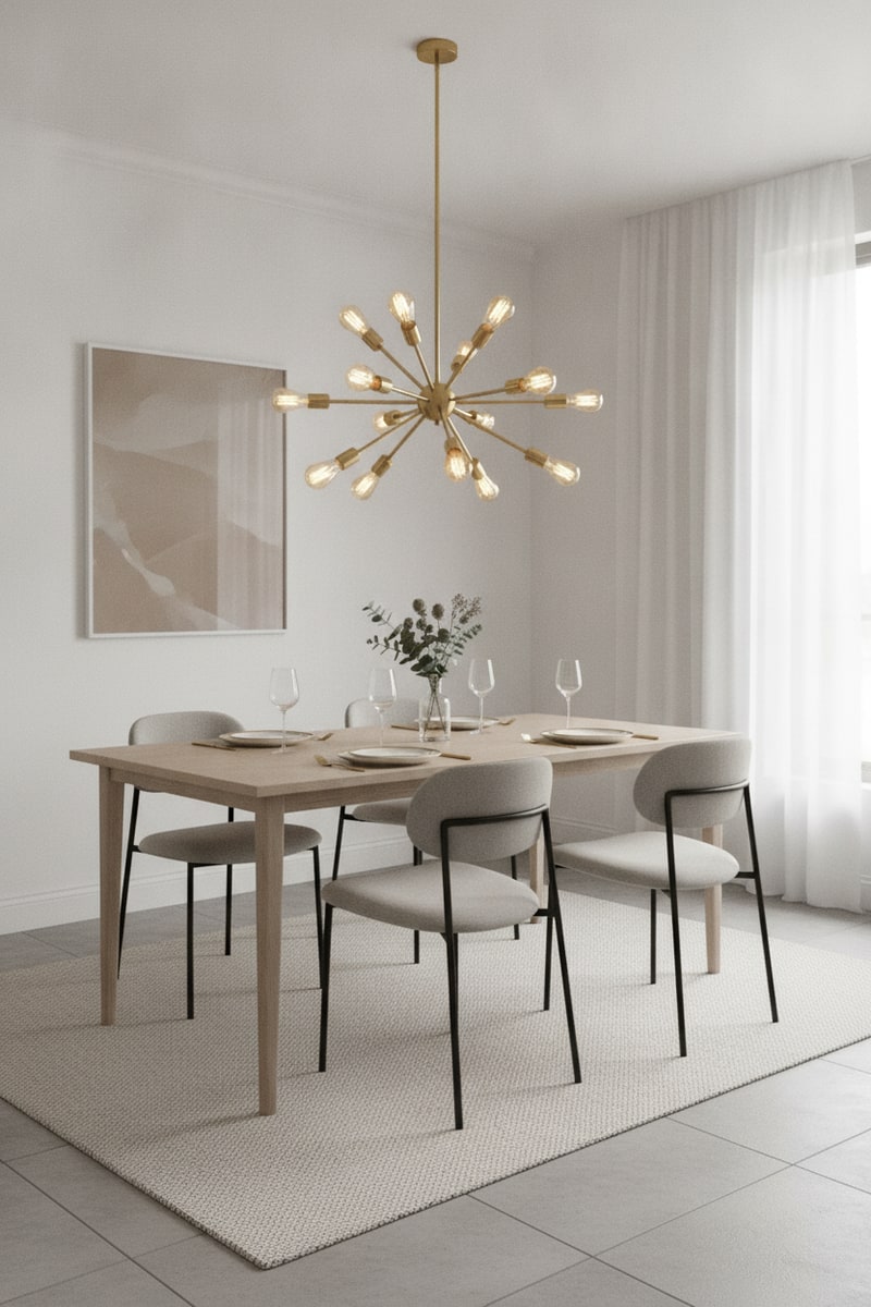 Brushed Gold Cluster Pendant Light view 3