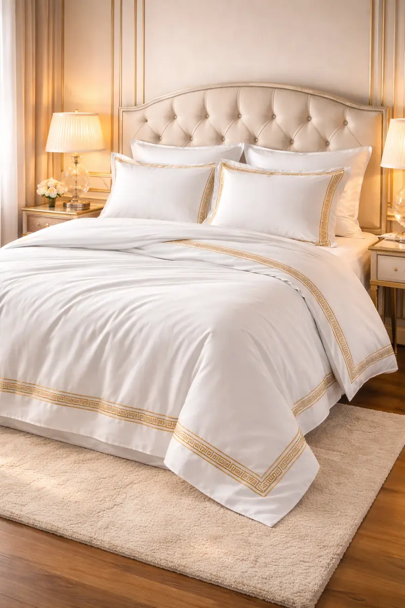 Gold Embroidered Luxury Sheet Set