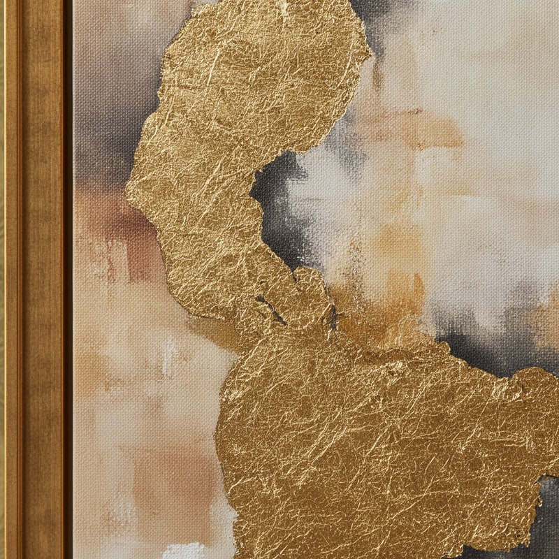 Gold Leaf Abstract Framed Canvas view 2