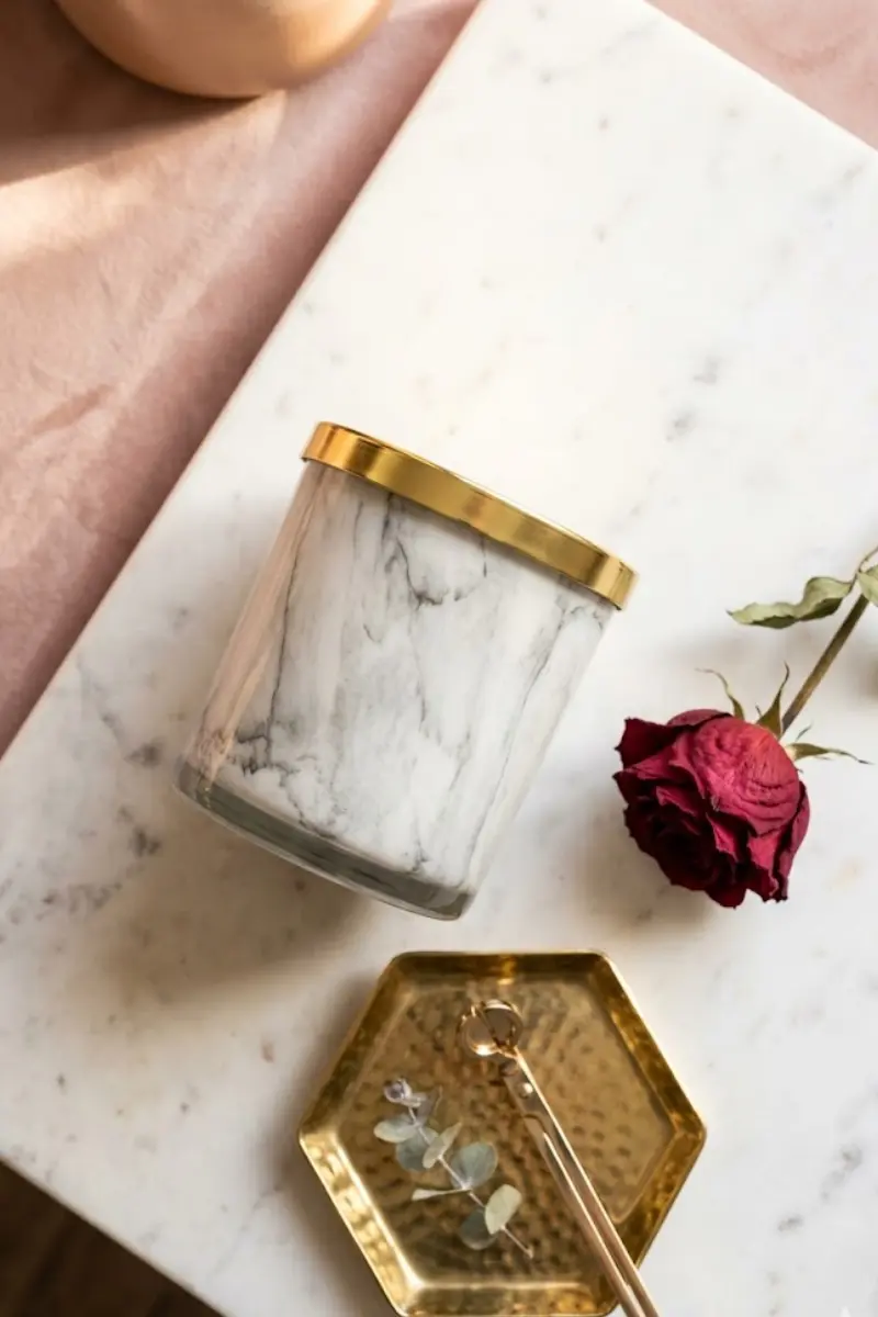 Gold Marble Luxury Soy Candle