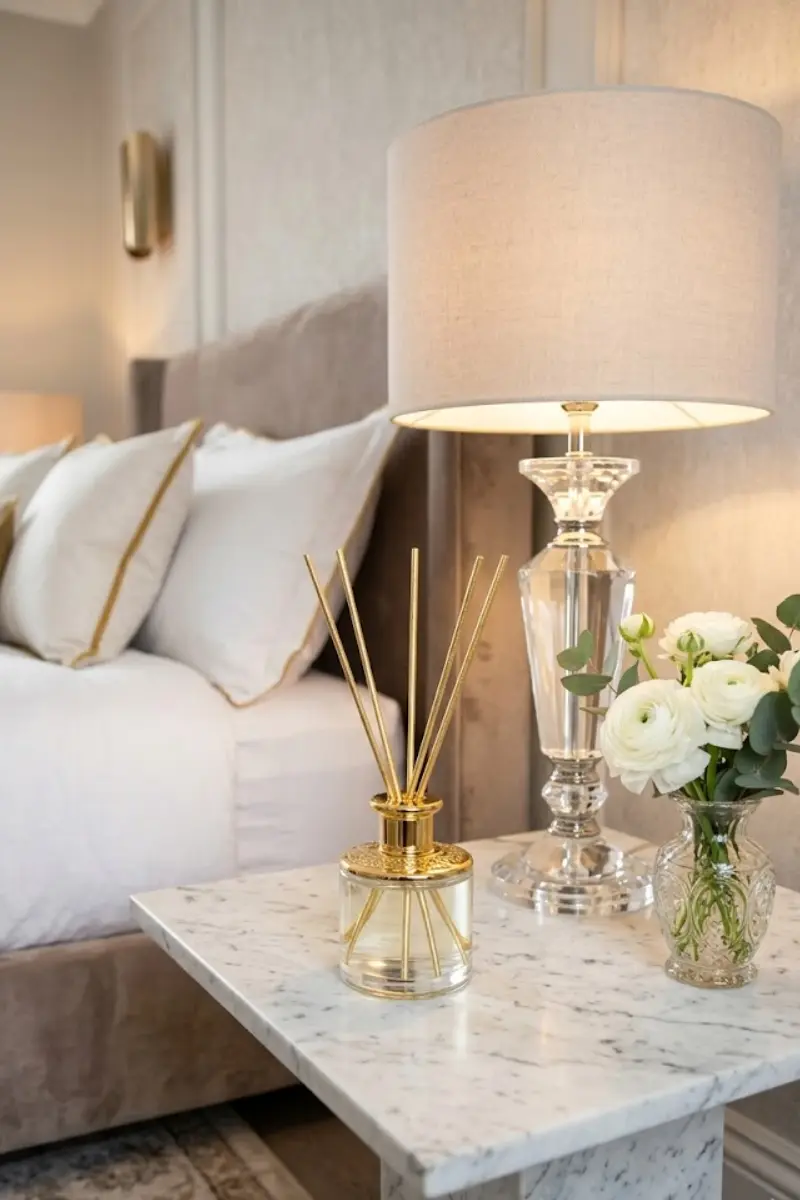 Gold Reed Diffuser Luxury Home Scent Set