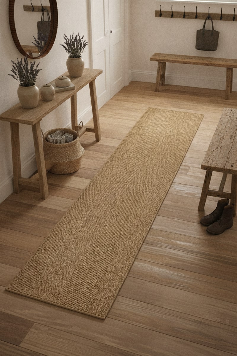 Natural Jute Flatweave Entryway Runner Rug view 3