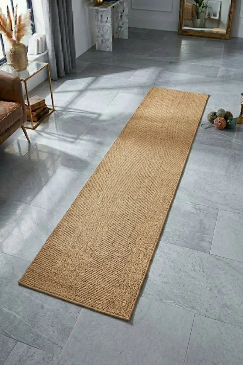 Natural Jute Flatweave Entryway Runner Rug
