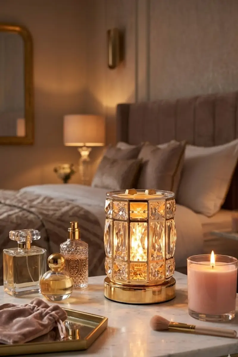 Luxury Crystal Glass Wax Melt Warmer Set