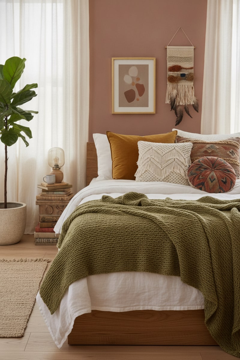 Macrame Woven Boho Accent Cushion view 3