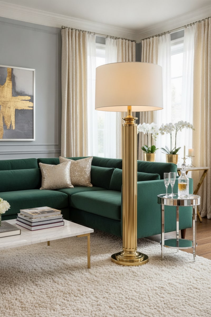 Oversized Drum Shade Floor Lamp view 3