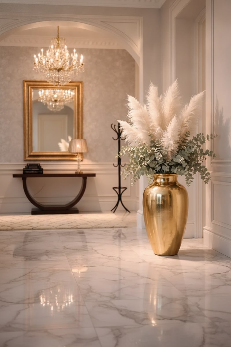 Oversized Glam Gold Urn Statement Vase view 3
