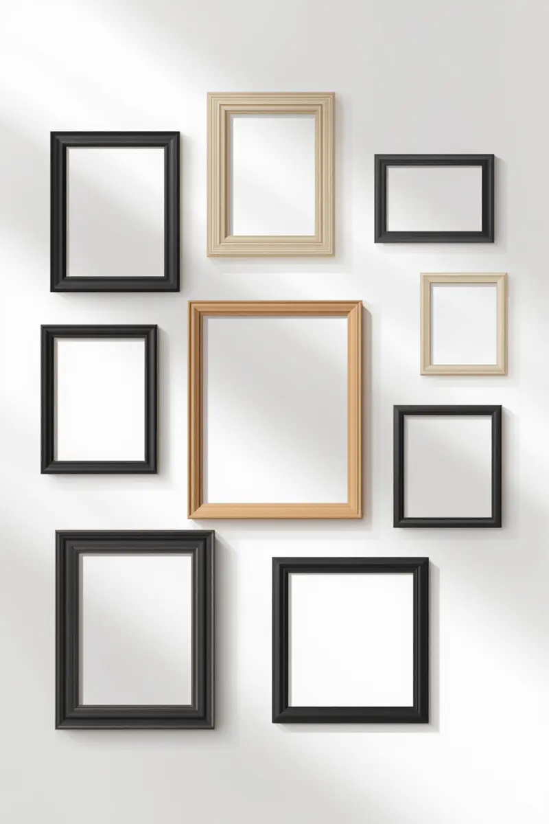 Budget gallery wall frames set creating a curated wall display