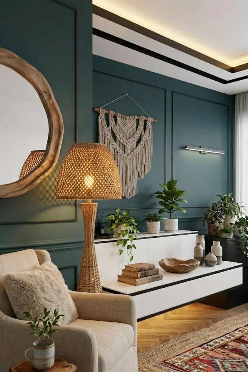 Rattan Wicker Floor Lamp