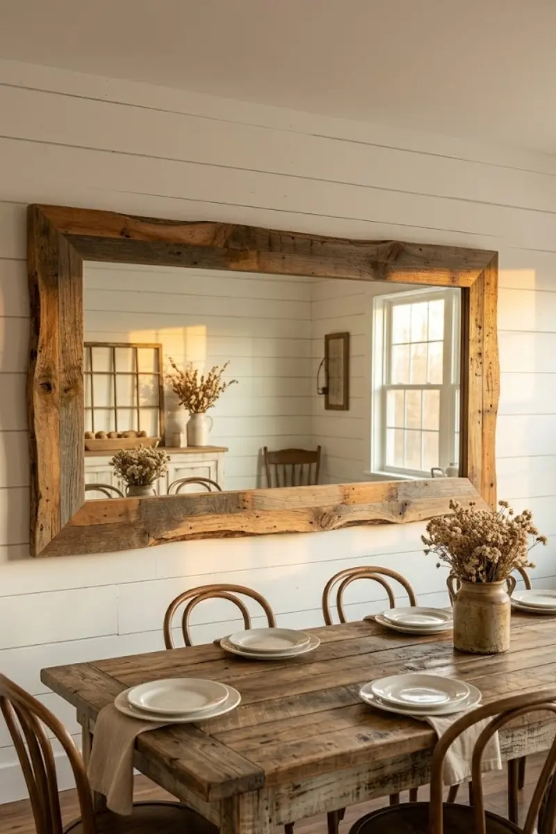 Reclaimed Wood Frame Mirror
