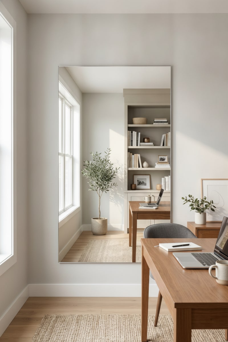 Rectangular Frameless Office Mirror view 3
