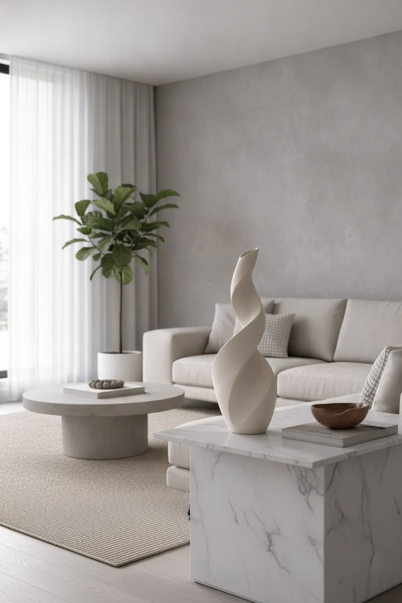 Sculptural Abstract Ceramic Statement Vase view 3