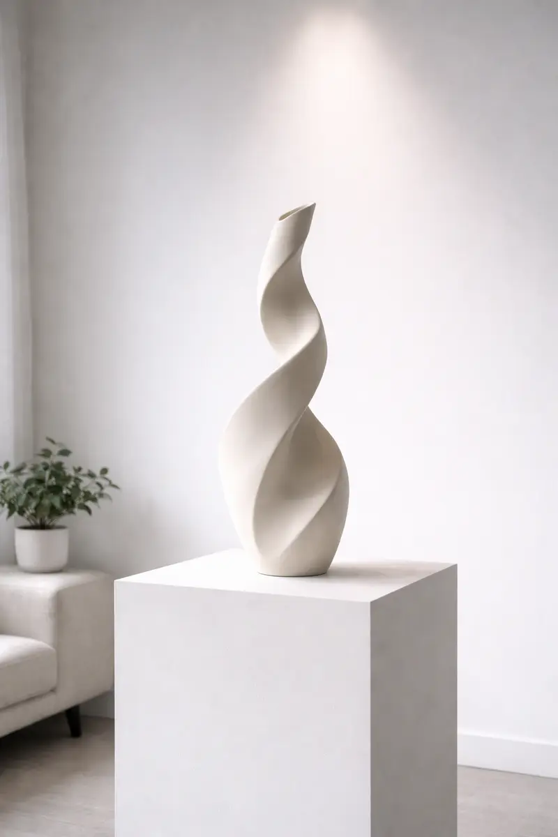 Sculptural Abstract Ceramic Statement Vase