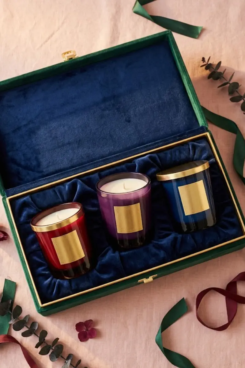 Velvet Box Luxury Candle Gift Set