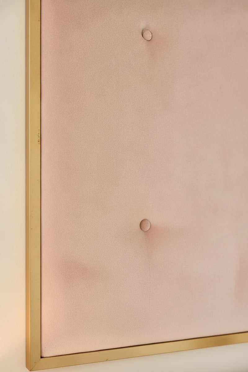 Velvet Upholstered Wall Panel Set styled in a room