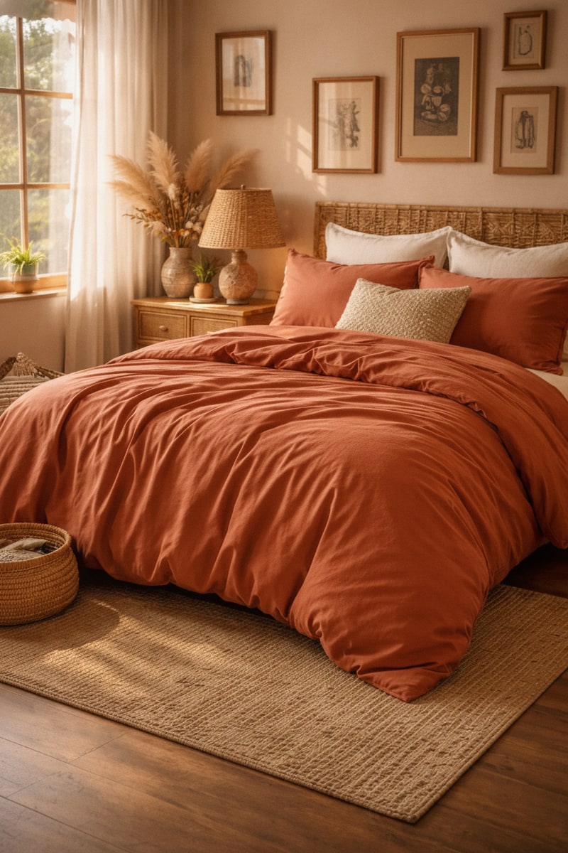 Washed Cotton Boho Bedding Set view 3