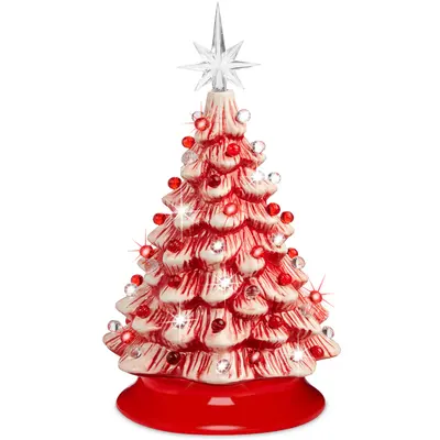 Mini Pre-Lit Ceramic Christmas Tree view 4