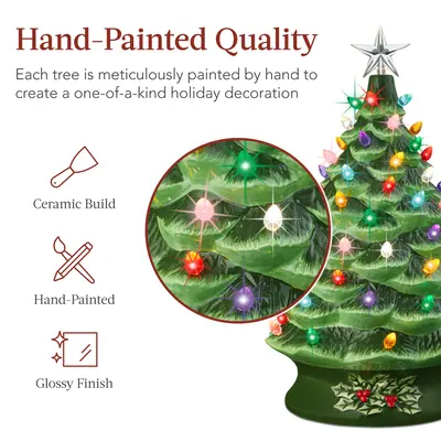 XL Hand-Painted Ceramic Christmas Tree view 2