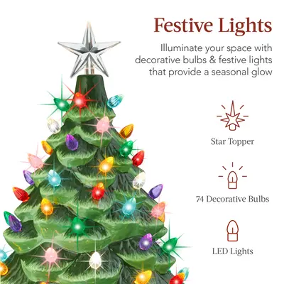 XL Hand-Painted Ceramic Christmas Tree view 3