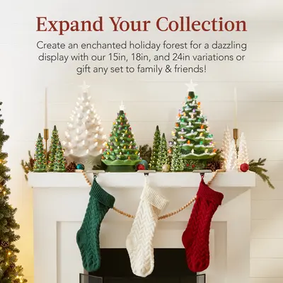 XL Hand-Painted Ceramic Christmas Tree view 6